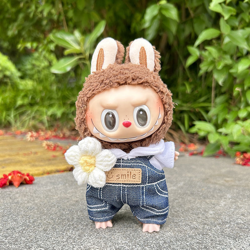 [Clothes only] 17cm blind box Labubu baby clothes keychain Labubu doll clothes New Chunye set is cute.
