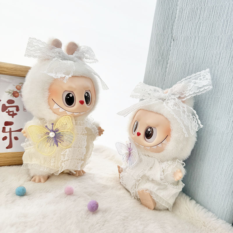 [Clothes only] First/second generation Labubu clothes pendant Labubu sitting party baby clothes butterfly flying suit