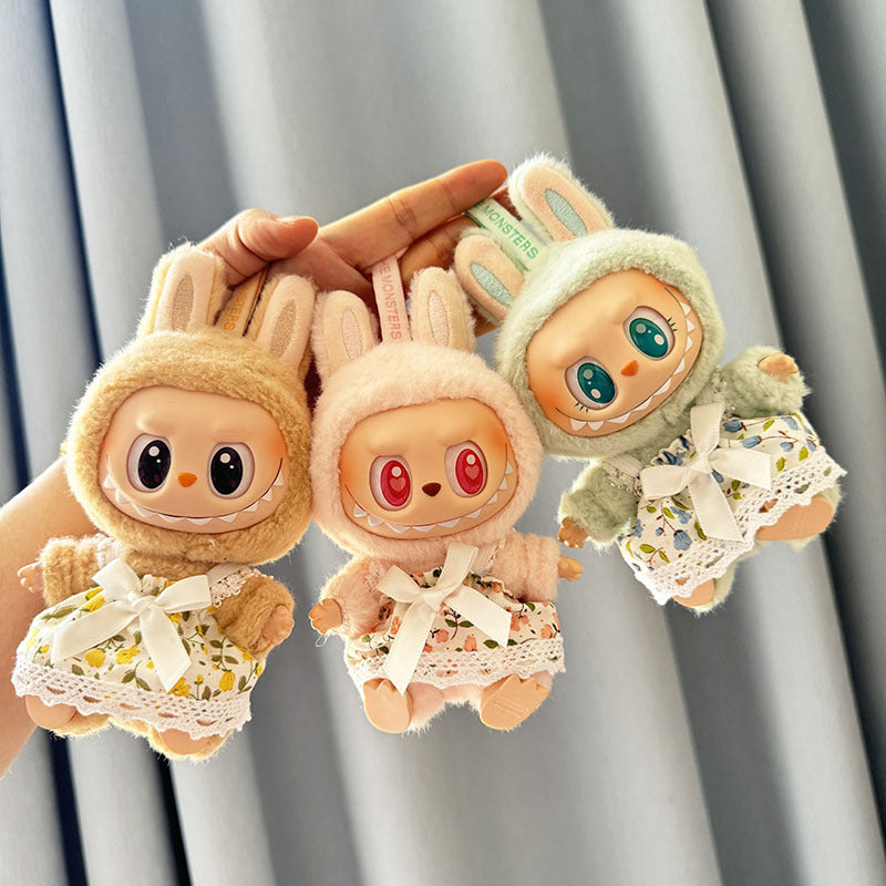 [Clothes only] First and second-generation Labubu clothes pendant, Labubu sitting party baby clothes, small skirts, a variety of options
