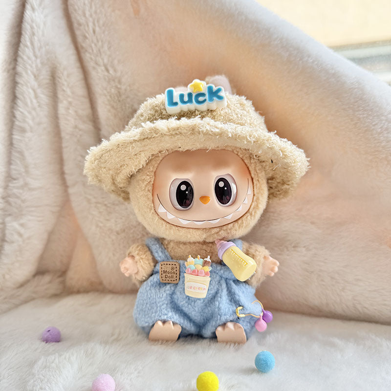 [Clothes only] First and second generation keychain Labubu clothes pendant Labubu sitting party bottle overalls