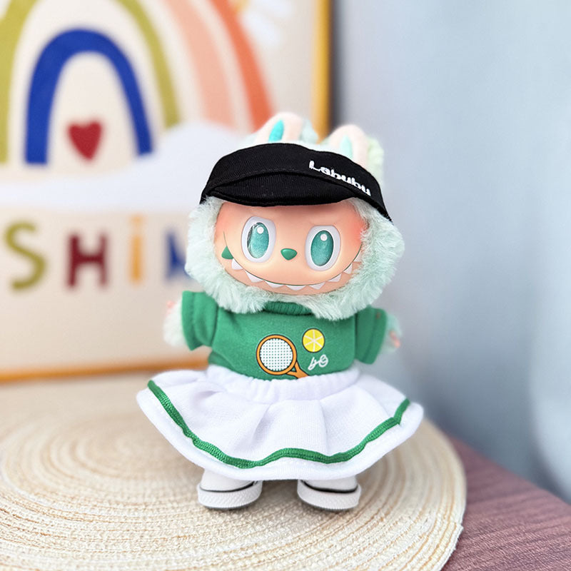 [Clothes only] One, two and three generations Labubu clothes pendant Labubu sitting baby clothes tennis sports suit cute