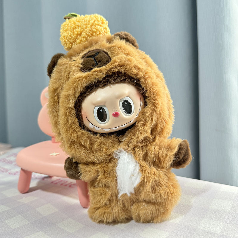 [Clothes only] 17cm Rab cloth pendant labubu keychain baby clothes pendant kapibara onesie