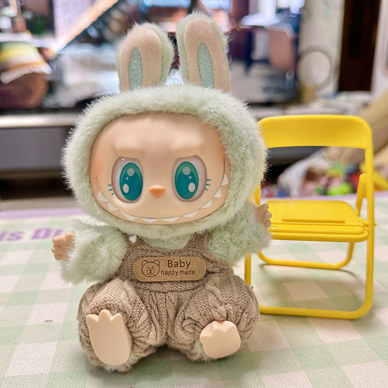 [Clothes only] First/second generation pendant Labubu clothes Labubu clothes sitting party baby clothes simple pin shirt cute