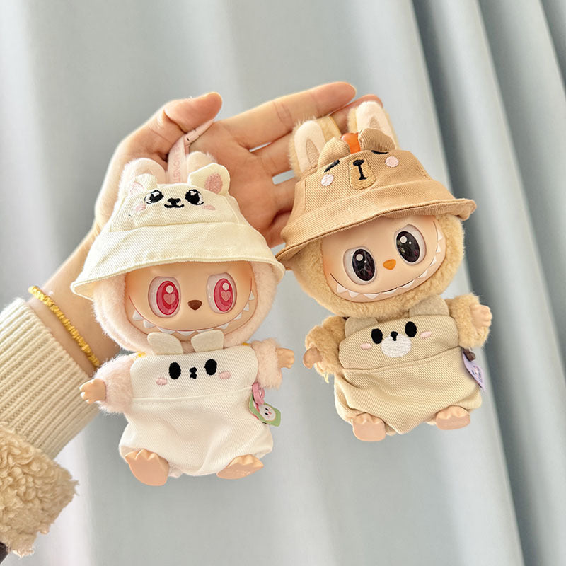 [Clothes only] First and second generation Labubu clothes pendant Labubu sitting party baby clothes pet overalls set