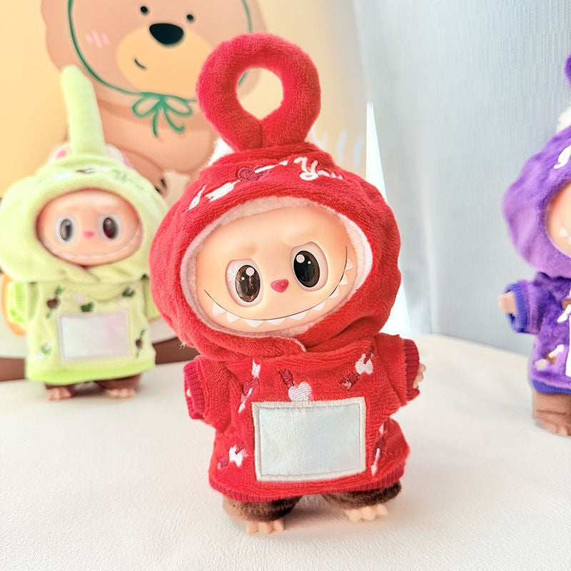 Clothes only] First and second generation Labubu clothes pendant Labubu sitting baby clothes shark bee dinosaur clothes cute