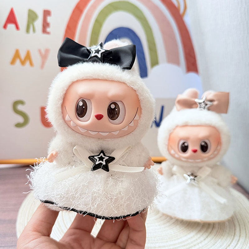 [Clothes only] First and second generation keychain Labubu clothes pendant Labubu baby clothes Frost Star skirt set