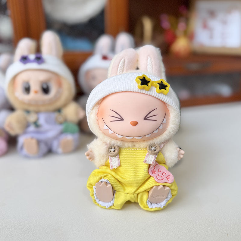 [Clothes only] First and second generation Labubu clothes pendant Labubu sitting party baby clothes luck star overalls