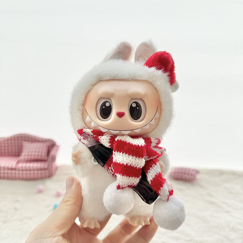 [Clothes only] First and second generation keychain Labubu clothes pendant Labubu Coke Happy Factor New Year set