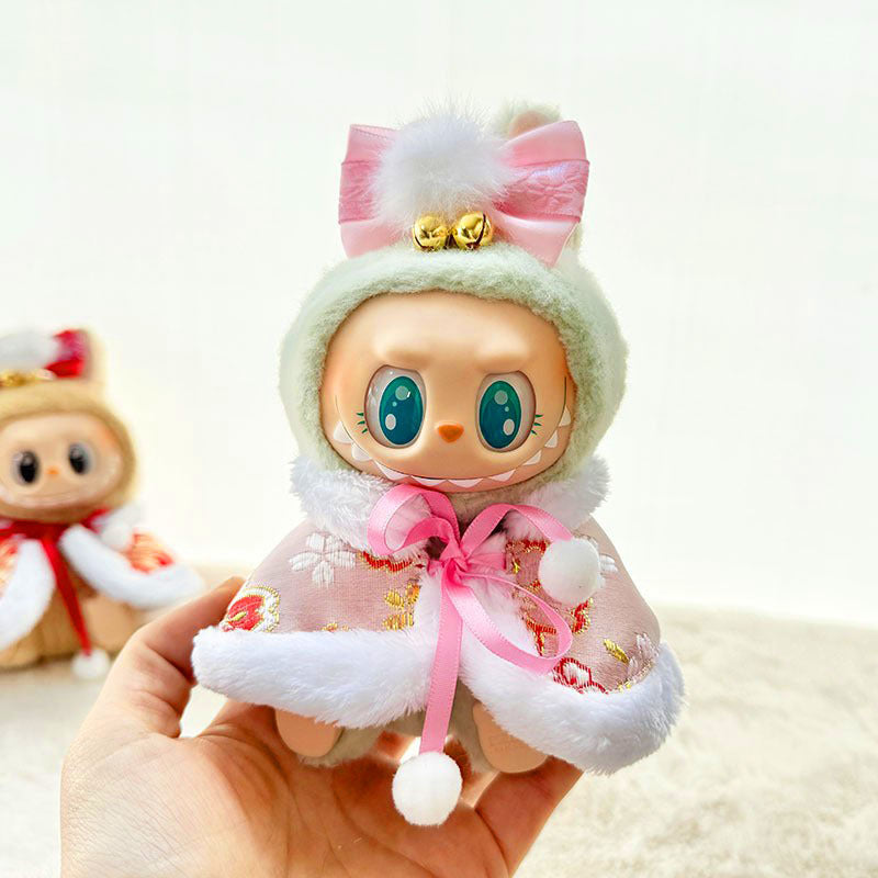 [Clothes only] First and second generation keychain Labubu clothes pendant Labubu sitting party New Year's greeting clothes Moe