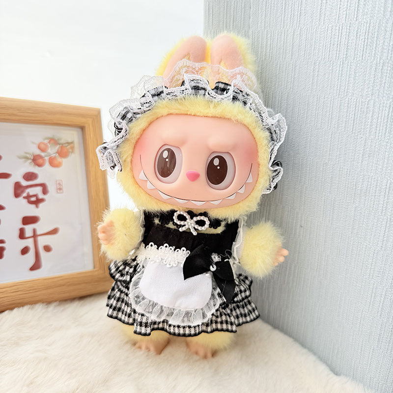 Clothes only] blind box Labubu clothes pendant Labubu baby clothes chess adventure queen baby clothes skirt cute