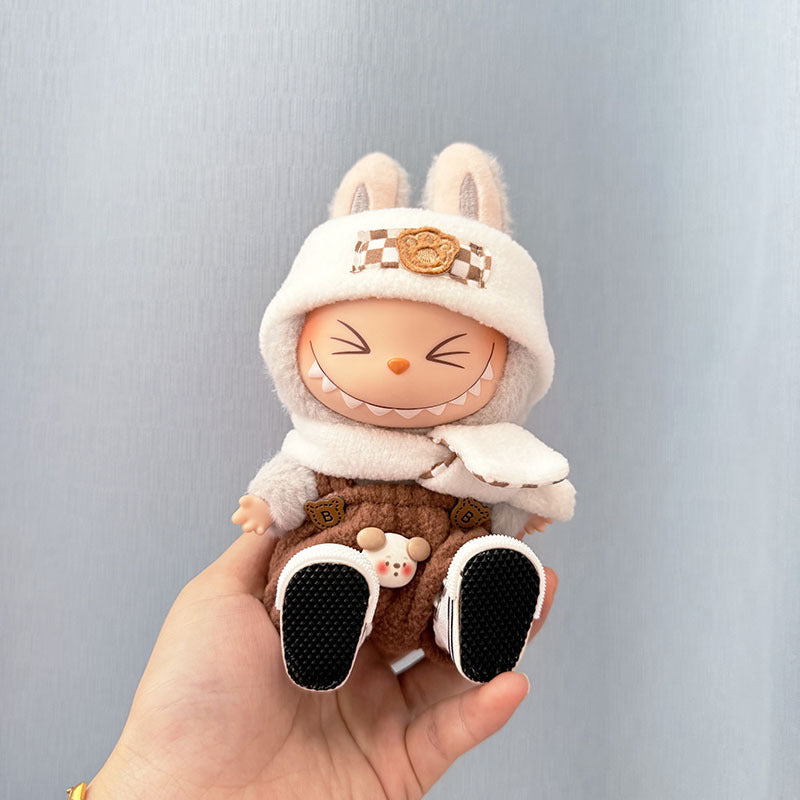 [Clothes only] First/second generation Labubu clothes pendant Labubu sitting party baby clothes bear plaid style clothes