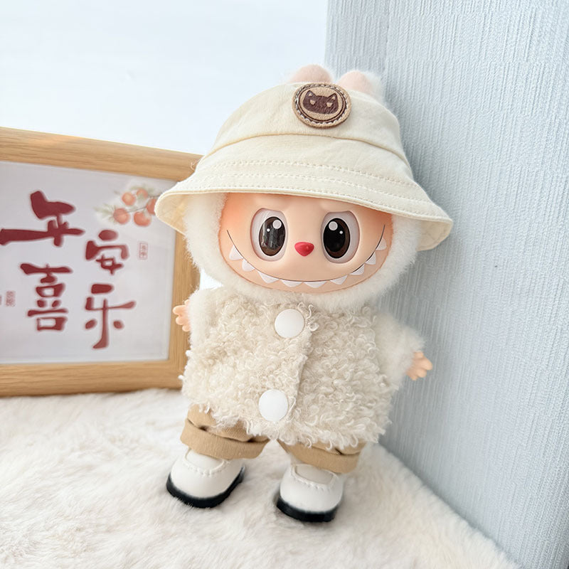 [Clothes only] First and second generation Labubu clothes pendant Labubu baby clothes, buttons, rings, vest suits, hats are cute.