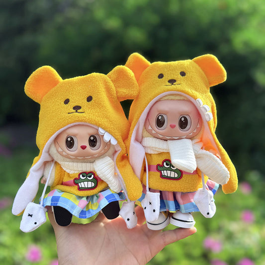 [Clothes only] One, two and three generations Labubu clothes pendant Labubu sitting baby clothes angry crocodile suit cute