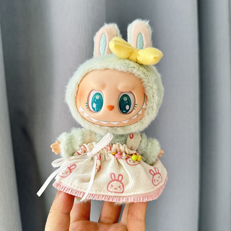 [Clothes only] 1st/2nd generation Labubu clothes pendant Labubu sitting party baby clothes pin rabbit head skirt