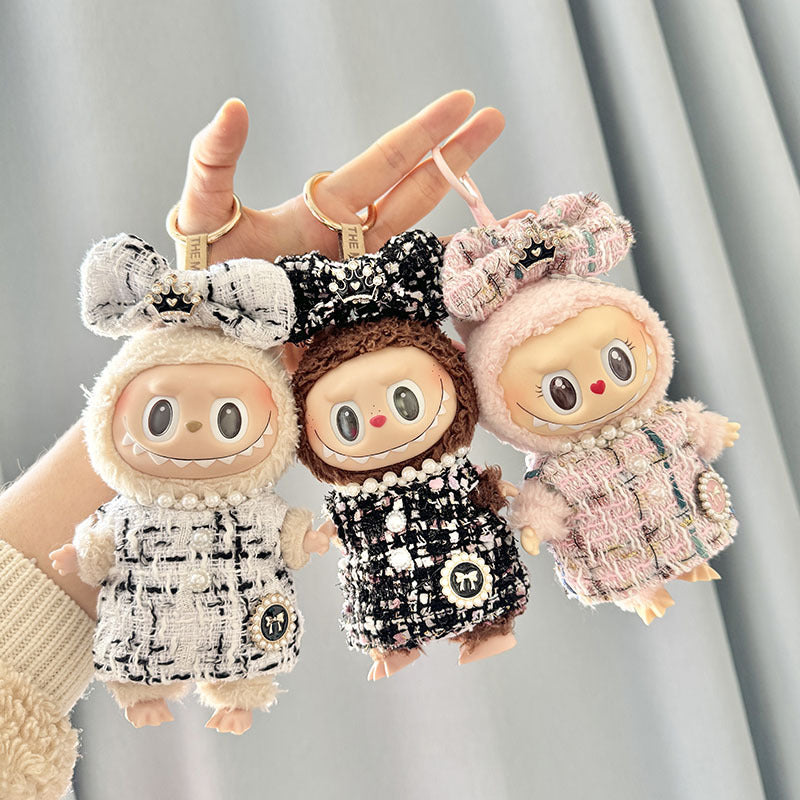 [Clothes only] First and second-generation Labubu clothes pendant Labubu sitting party baby clothes crown fragrant skirt set