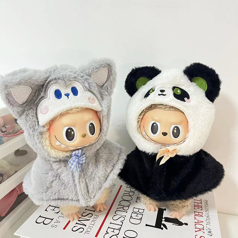 [Clothes only] 17cm Labubu pendant clothes cape cape Labubu keychain doll clothes