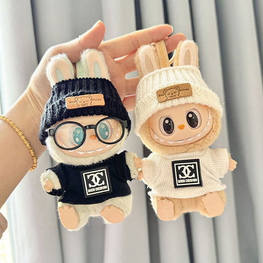 [Clothes only] First and second generation keychain Labubu clothes pendant Labubu Buwa Yixiang Nana T-shirt hat