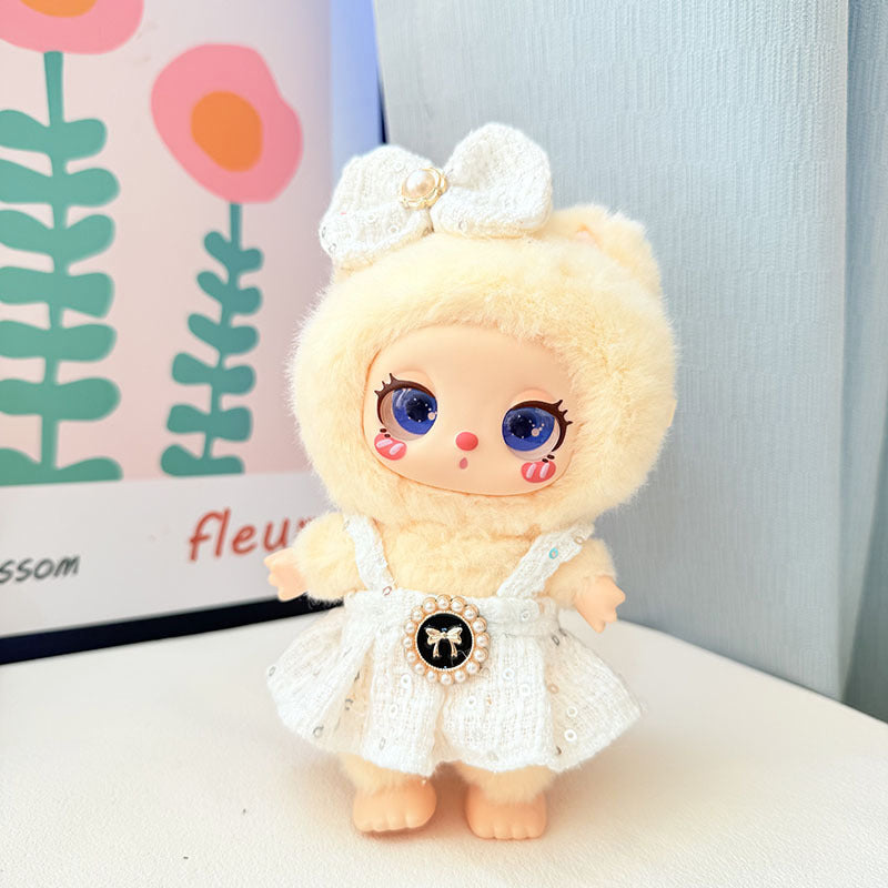 [Baby clothes only] 16cm Lila doll LUKY CAT pendant baby clothes butterfly pearl fragrant skirt set