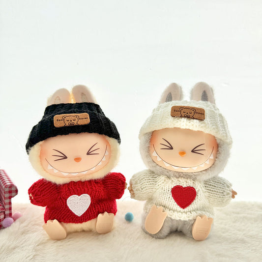[Clothes only] First and second generation Labubu clothes pendant Labubu sitting party baby clothes love sweater hat cute