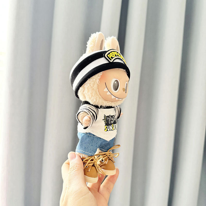 [Clothes only] First and second generation keychain Labubu clothes pendant Labubu baby clothes irregular trend shirt set
