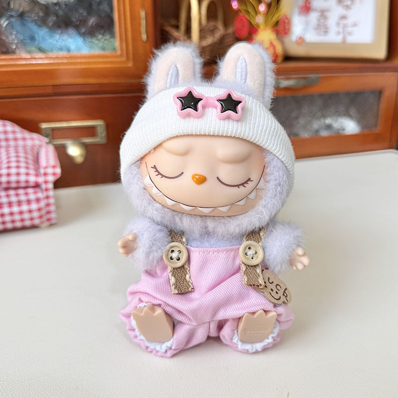 [Clothes only] First and second generation Labubu clothes pendant Labubu sitting party baby clothes luck star overalls