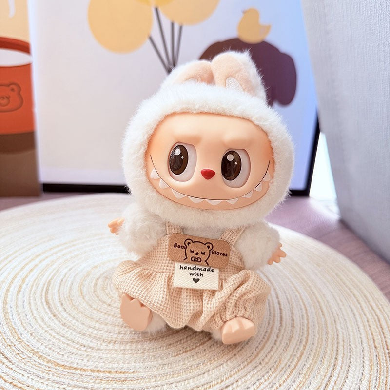 [Clothes only] First/second generation Labubu clothes pendant Labubu sitting party baby clothes bear plaid style clothes