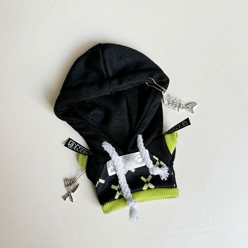 [Clothes only] First and second generation keychain Labubu clothes pendant Labubu baby clothes knife fork fish triangle sweater cute