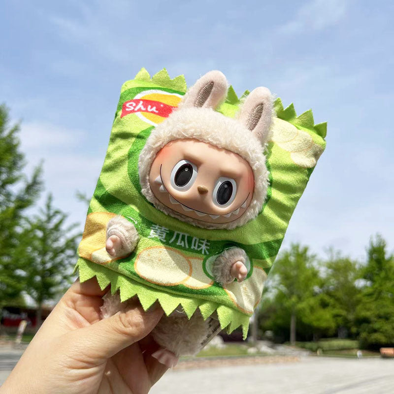 [Clothes only] 17cm pendant rabub clothes potato chips clothes keychain labubu doll clothes cute creativity