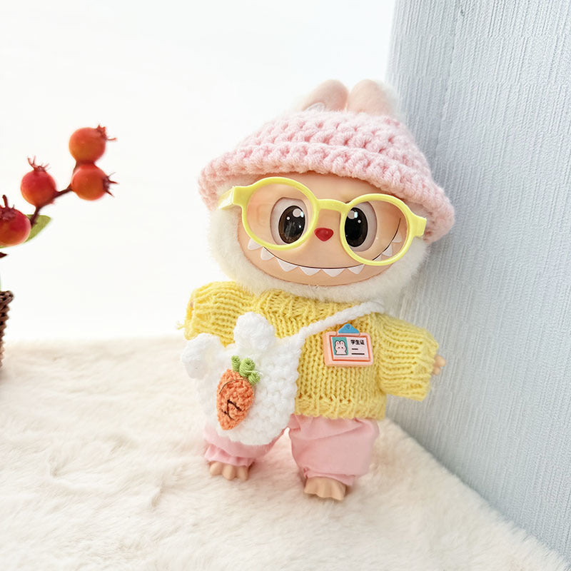 [Clothes only] First and second generation keychain Labubu clothes pendant Labubu handmade Japanese sweater three-piece set cute