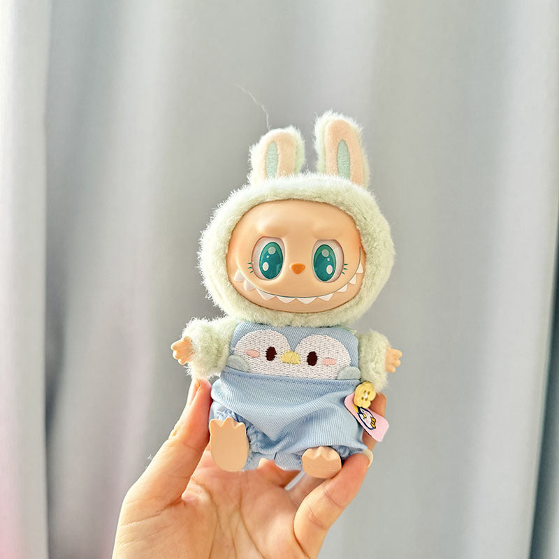 [Clothes only] First and second generation Labubu clothes pendant Labubu sitting party baby clothes pet overalls set