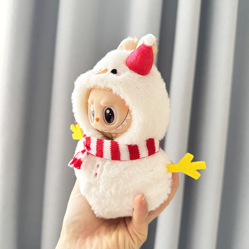 [Clothes only] First and second generation Labubu clothes pendant Labubu sitting party baby clothes yellow-handed snowman onesie
