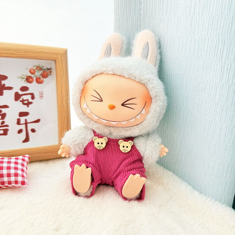 [Clothes only] First and second generation keychain Labubu clothes pendant Labubu cloth overalls Animal hat set