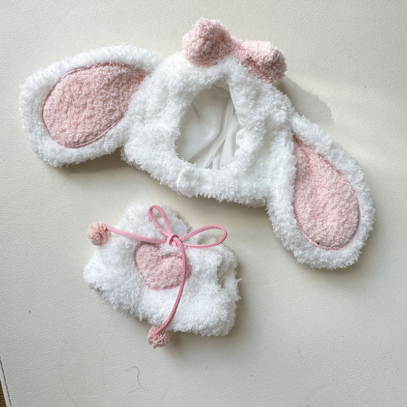 Clothes only] First and second generation Labubu clothes pendant Labubu sitting party baby clothes heart big-eared rabbit suit