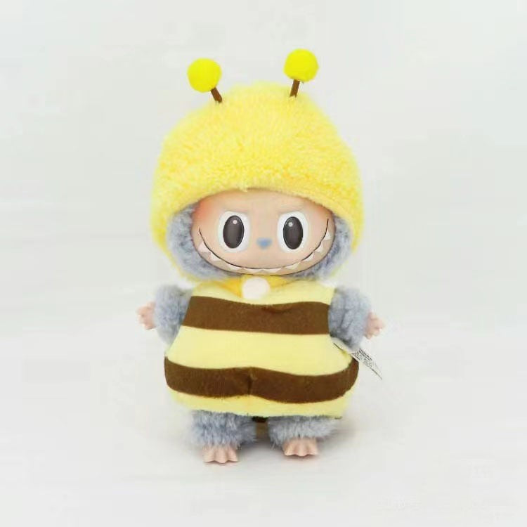 [Clothes only] 15cm Labubu Christmas clothes blind box Macaron Labubu pendant sweater hat set