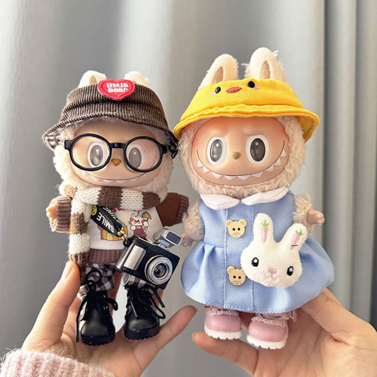 [Clothes only] First and second generation keychain Labubu clothes pendant Labubu sitting party pendant Kindergarten clothes