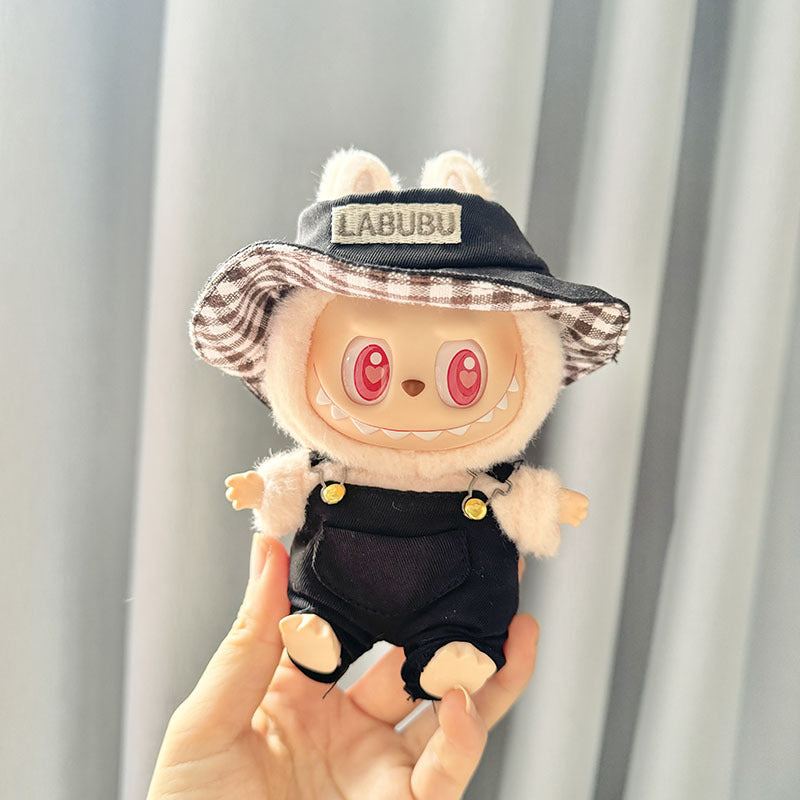 [Clothes only] First and second generation Labubu clothes pendant Labubu sitting party baby clothes bucket hat overalls cute