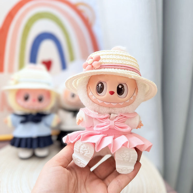 [Clothes only] First and second generation keychain Labubu clothes pendant Labubu baby clothes Frost Star skirt set