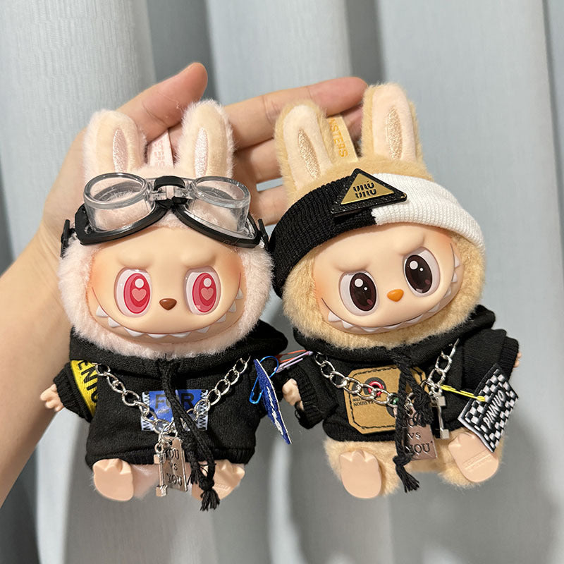 [Clothes only] First and second generation Labubu clothes pendant Labubu sitting party baby clothes fluorescent bear flying clothes