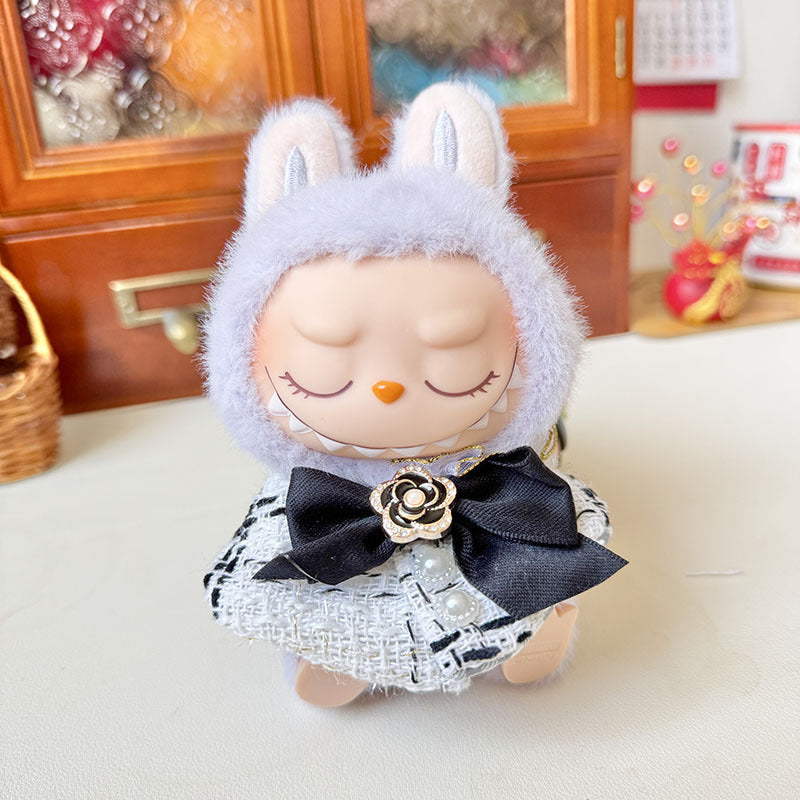 [Clothes only] First and second generation keychain Labubu clothes pendant Labubu crown fragrance set shawl cute
