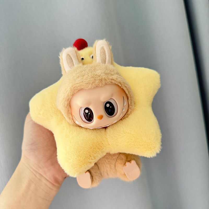 Clothes only] One, two and three generations Labubu clothes pendant Labubu sitting party baby clothes Christmas tree apple hood