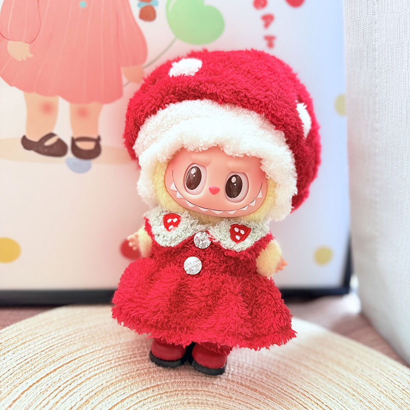 [Clothes only] One, two and three generations of keychains Labubu clothes pendant Labubu baby clothes denim cute dog overalls cute