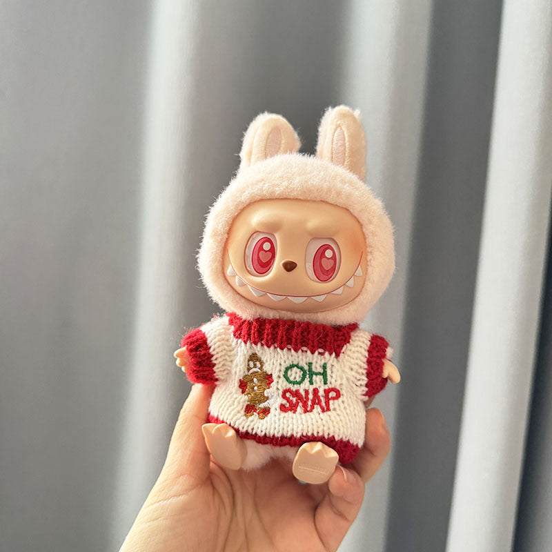 [Clothes only] The first, second and third generation keychain Labubu clothes pendant Labubu sitting party New Year sweater set