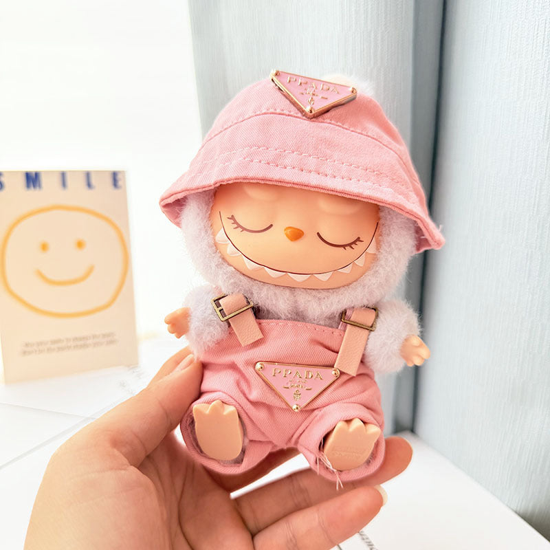 [Clothes only] First/second generation Labubu clothes pendant Labubu sitting party baby clothes pendant strawberry bear cute
