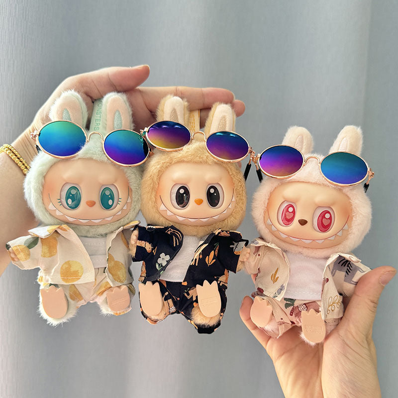 [Clothes only] 1st/2nd generation Labubu clothes pendant Labubu sitting party baby clothes beach glasses set