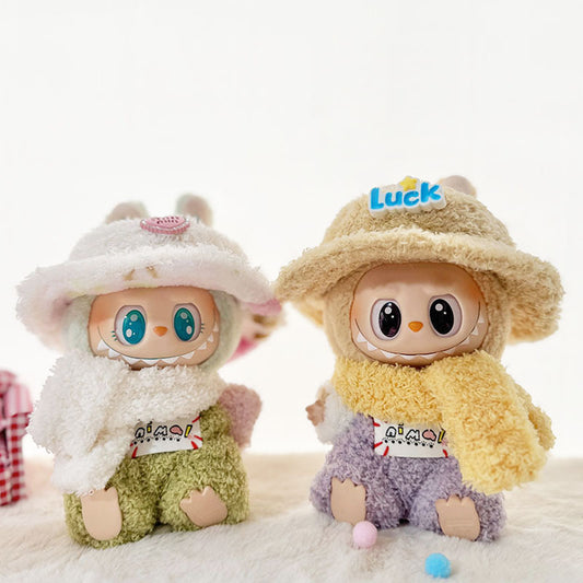 [Clothes only] First and second generation keychain Labubu clothes pendant Labubu sitting team double climbing suit set