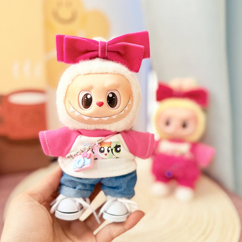 [Clothes only] First and second generation Labubu clothes pendant Labubu sitting baby clothes flying policewoman suit cute