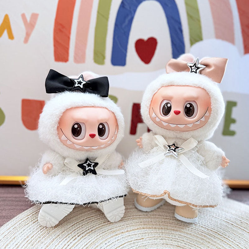 [Clothes only] First and second generation keychain Labubu clothes pendant Labubu baby clothes Frost Star skirt set