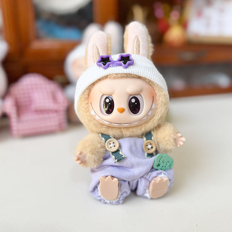 [Clothes only] First and second generation Labubu clothes pendant Labubu sitting party baby clothes luck star overalls