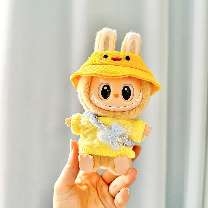 [Clothes only] First and second generation keychain Labubu clothes pendant Labubu cloth for small animal hat set cute