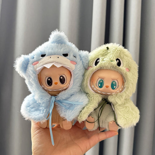 [Clothes only] First and second generation keychain Labubu clothes pendant Labubu sitting party shark dinosaur shawl